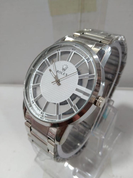 Men's Formal Analogue Watch - Stainless Steel, 24-Hour Display